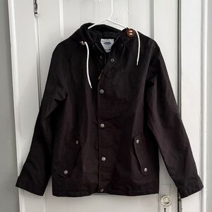 Old Navy Black Raincoat Peacoat Trench size small
